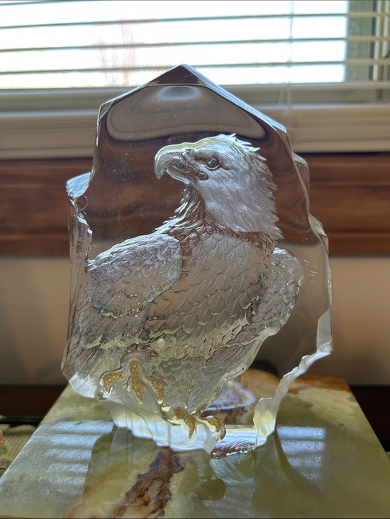 Other - Clear Glass Eagle Sculpture Home Art - Clear